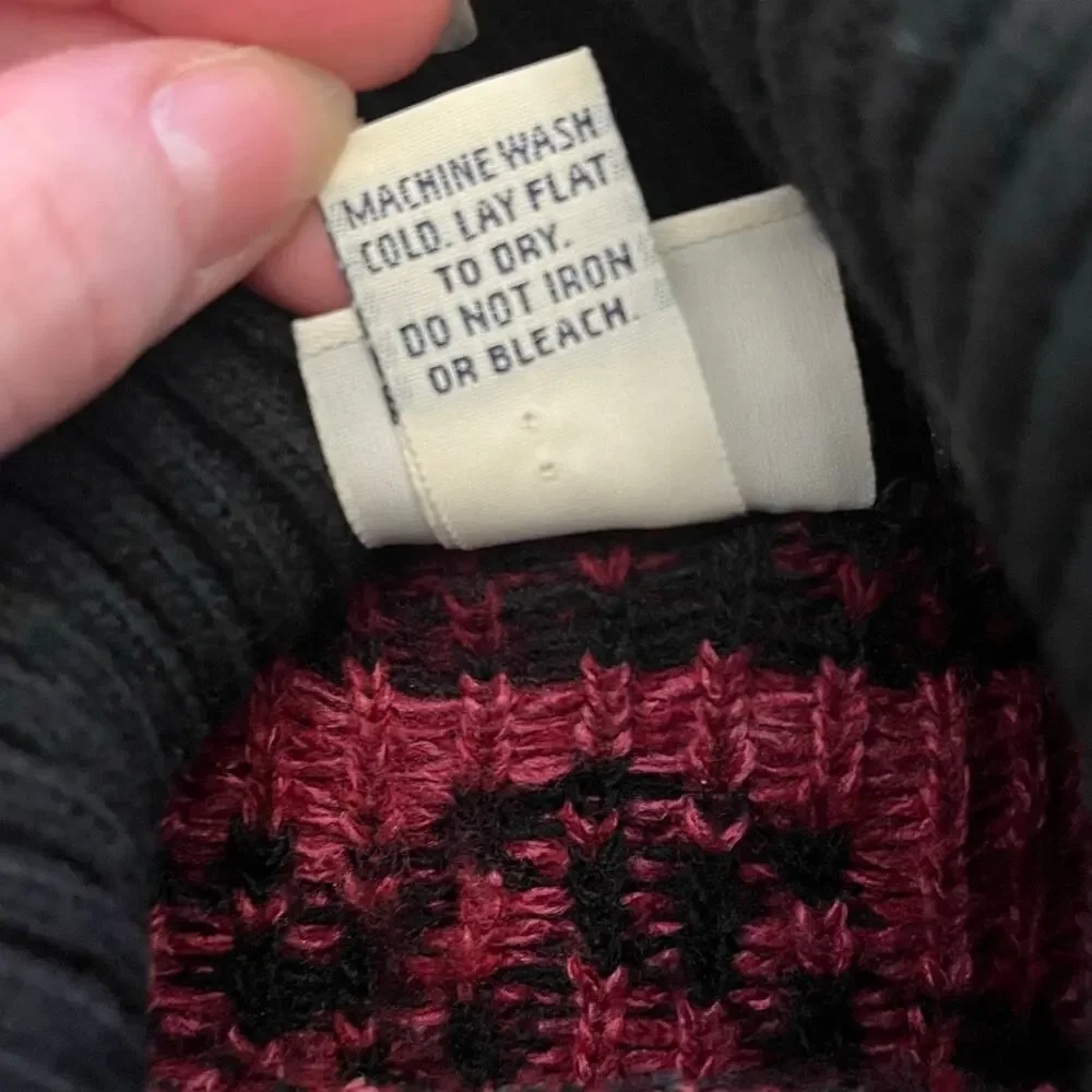 Vintage Cottagecore Turtleneck‎ Sweater Small Rose Floral Tunic Chunky Knit USA